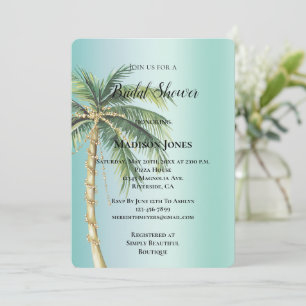 Convite Chá de panela de Árvore de Palma Tropical de Glam 