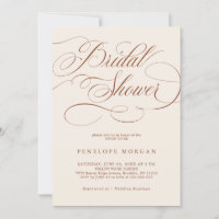 Chá de panela de Boho de terracotta com caligrafia