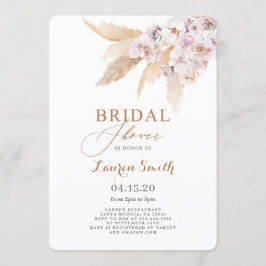 Convite Chá de panela de Boho Pampas Grass