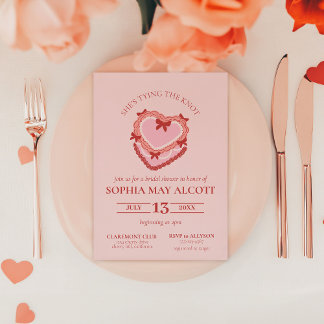 Convite Chá de panela de Bolo do Coquete do casando