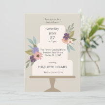 Chá de panela de Bolo Floral Moderno