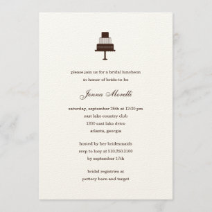 Convite Chá de panela de bolo hierárquico clássico