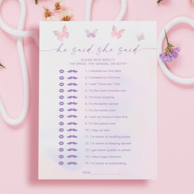 Convite Chá de panela De Borboleta Ele Disse Que Ela Disse (Criador carregado)