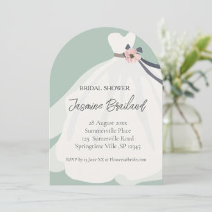 Convite Chá de panela de Bride de Mint Floral