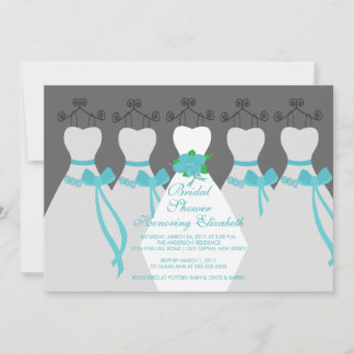 Convite Chá de panela de Bridesmaids Azul