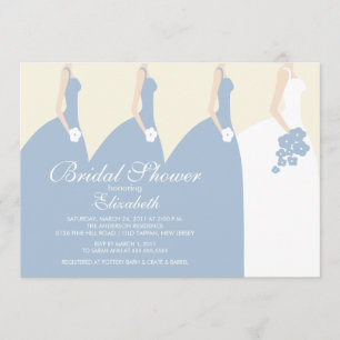 Convite Chá de panela de Bridesmaids Azul