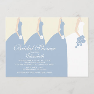 Convite Chá de panela de Bridesmaids Azul