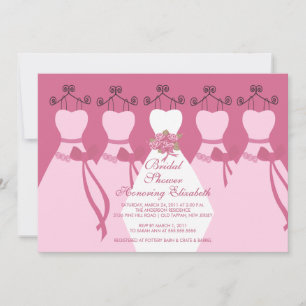 Convite Chá de panela de Bridesmaids cor-de-rosa