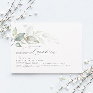 Convite Chá de panela de Bridesmaids Luncheon Dreamy Gree