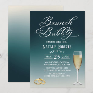 Convite Chá de panela de Brunch e Borracha Elegante