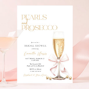 Convite Chá de panela de Brunch Rosa e Prosecco