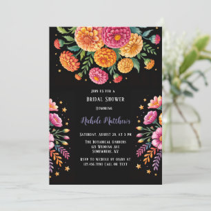 Convite Chá de panela de Buquê de Casamento Fiesta Vibrant