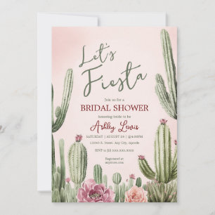Convite Chá de panela de Cactus, Flores do Deserto de Boho