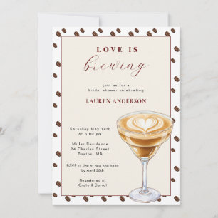 Convite Chá de panela de café moderno