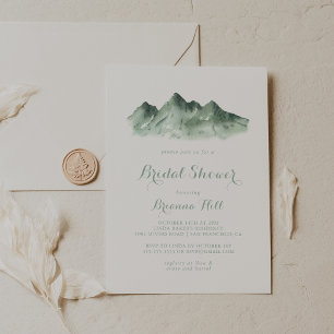 Convite Chá de panela de Caligrafia de Green Mountain