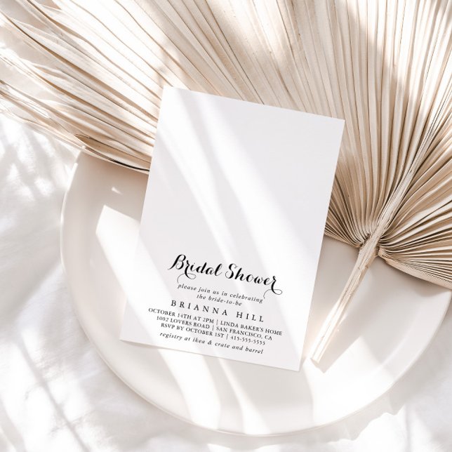 Convite Chá de panela de Caligrafia Moderna (Criador carregado)