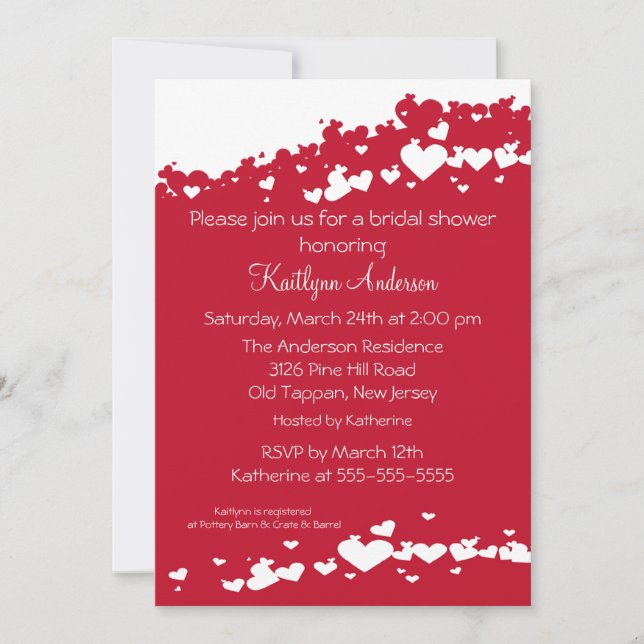 Convite Chá de panela de Campo de Coração (Frente)