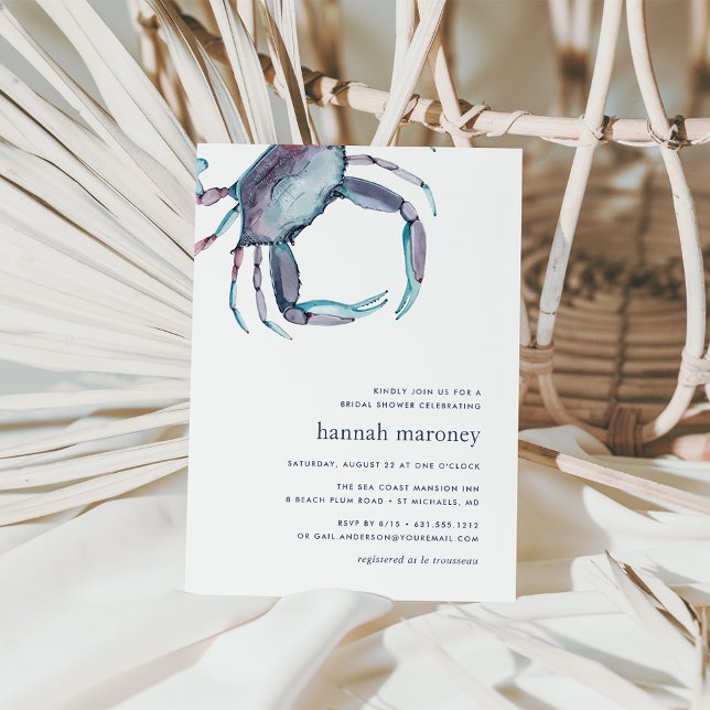 Convite Chá de panela de caranguejo azul (Criador carregado)