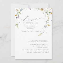 Convite Chá de panela de Casais Florais de Flor Selvagem