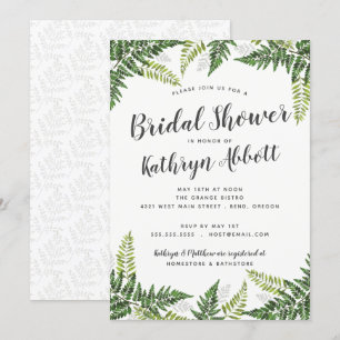 Convite Chá de panela de Casamento Botânico Tropical Lush 