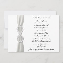 Convite Chá de panela de Casamento Branco Infinito