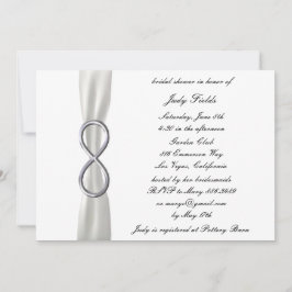 Convite Chá de panela de Casamento Branco Infinito