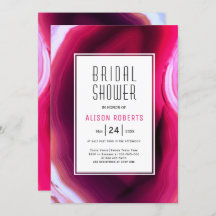 Chá de panela de casamento da fatia de agata rosa 