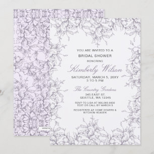 Convite Chá de panela de Casamento da primavera Floral de