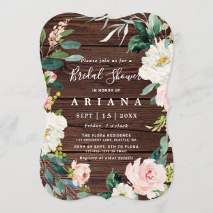 Convite Chá de panela De Casamento Da Rua Floral Da Madeir