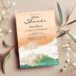 Convite Chá de panela de Casamento de Destino Tropical de