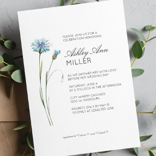 Convite Chá de panela de Casamento de Detalhes Florais Mín