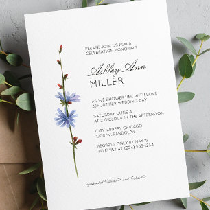 Convite Chá de panela de Casamento de Detalhes Florais Mín