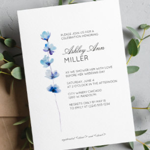 Convite Chá de panela de Casamento de Detalhes Florais Mín