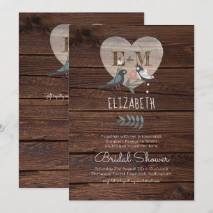 Convite Chá de panela de Casamento de Heart Woodland