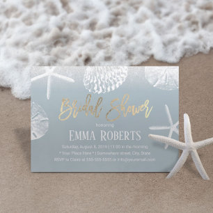 Convite Chá de panela de Casamento de Praia, Seashells Az