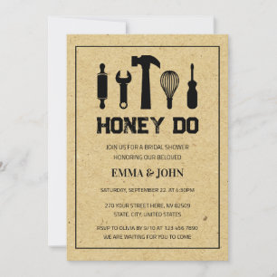 Convite Chá de panela De Casamento Do Honey