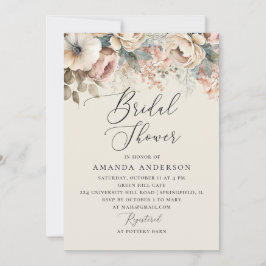 Convite Chá de panela de casamento floral do Watercolor so