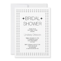 Chá de panela de casamento geométrico branco preto