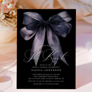 Convite Chá de panela de Casando preto Elegante