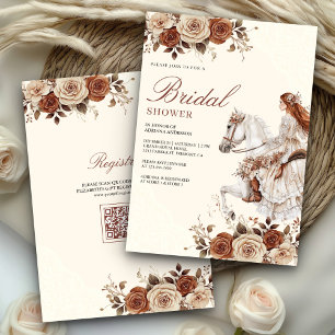 Convite Chá de panela de Cavalo Ancorado da Moça Ocidental