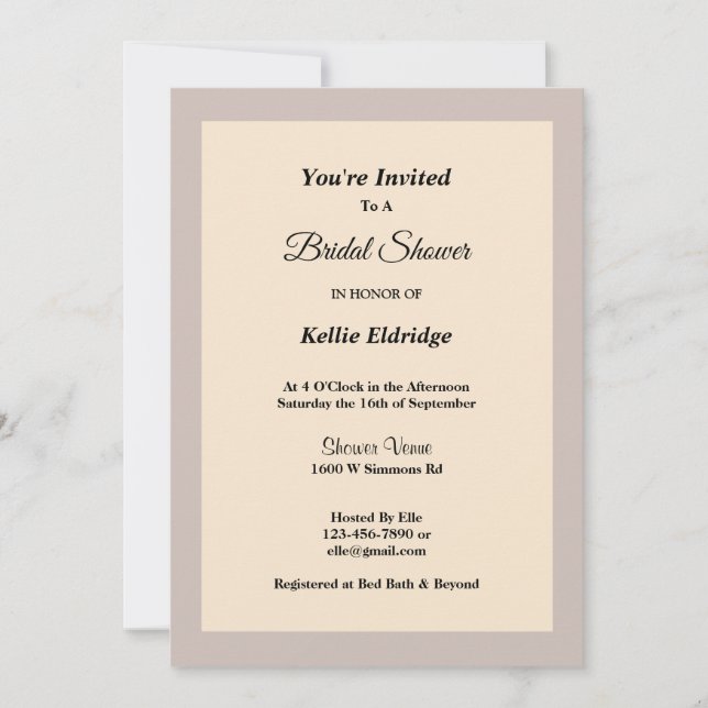 Convite Chá de panela de Champagne (Frente)