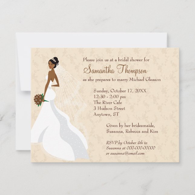 Convite Chá de panela de champanhe (Frente)