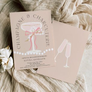 Convite Chá de panela de Champanhe e Charcuterie