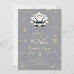 Convite Chá de panela de Cinzas do Lotus Celestial White