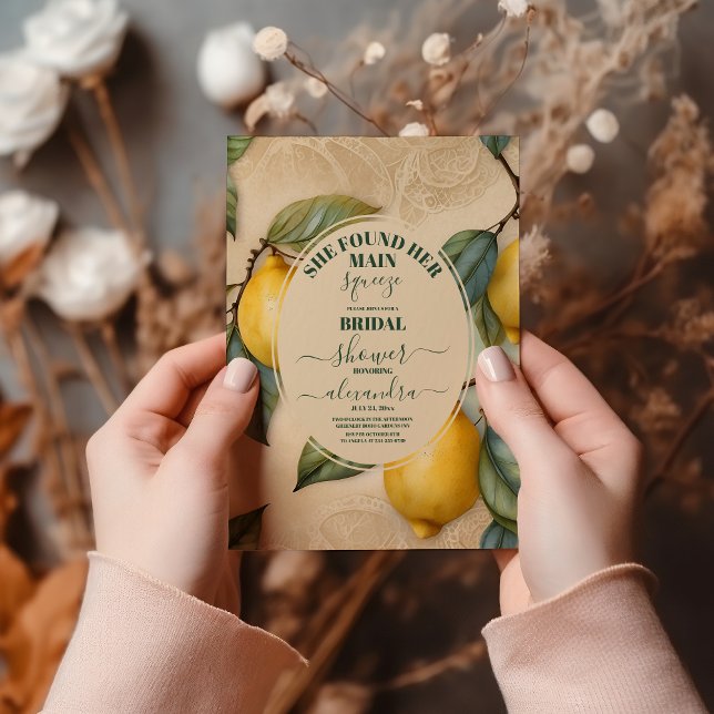 Convite Chá de panela de Citrus Lemon Bright (Criador carregado)