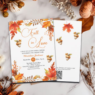 Convite Chá de panela de Código QR Floral Boho