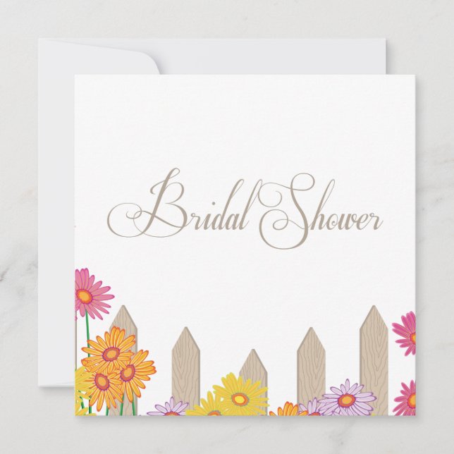 Convite Chá de panela de Coleção de Festas de Jardim (Frente)