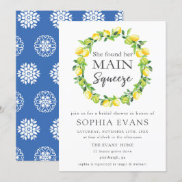 Convite Chá de panela de compressão principal com limão ch