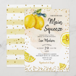 Convite Chá de panela de compressão principal de limão