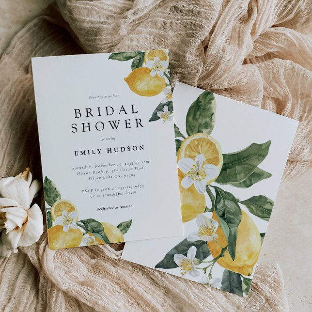 Convite Chá de panela de compressão principal do limão Cit (Criador carregado)